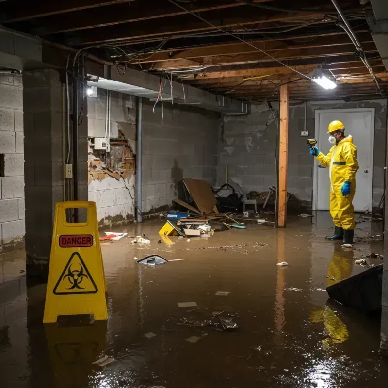 Flooded Basement Electrical Hazard in Mena, AR Property